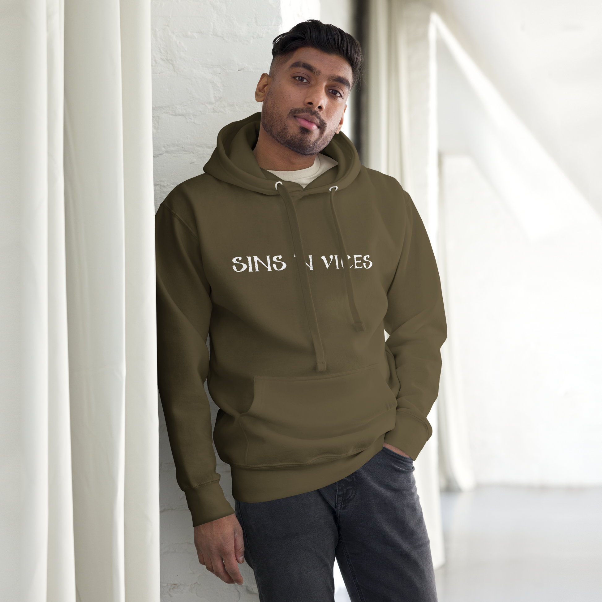 SNV Unisex Hoodie Military Green Front