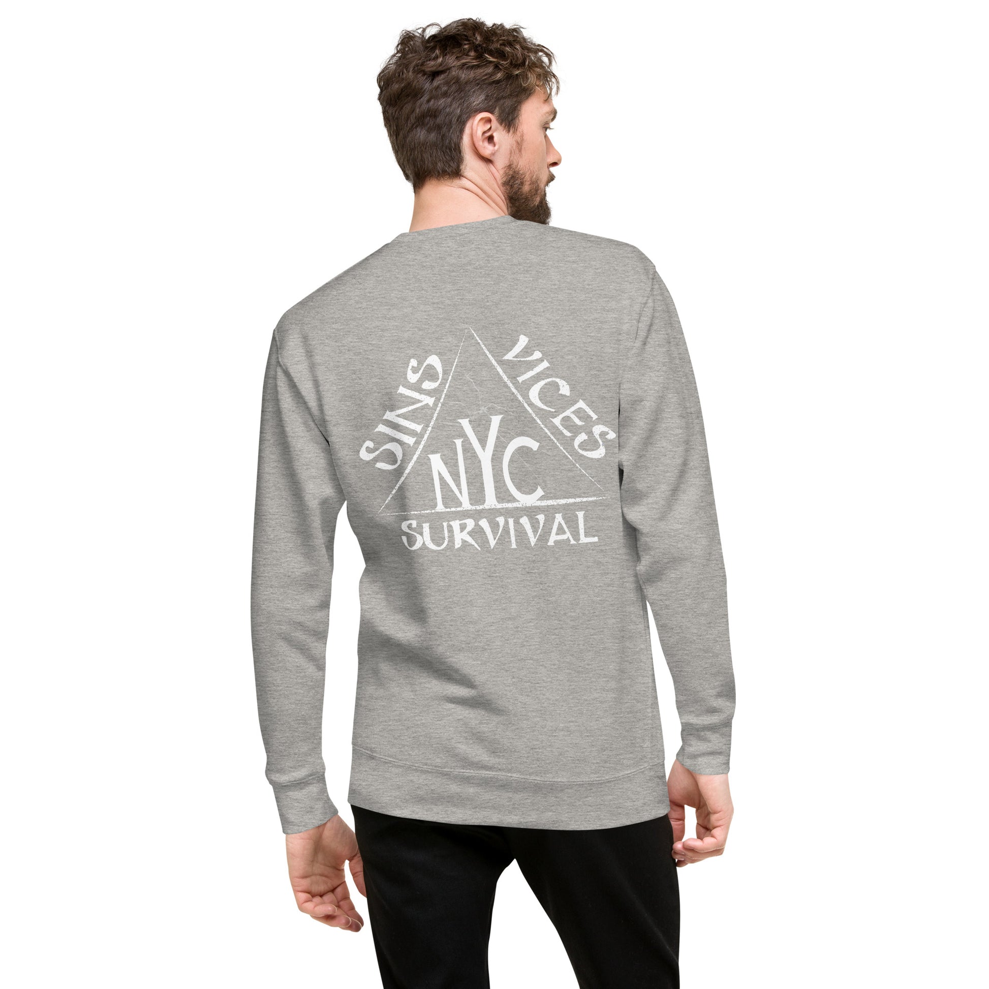 SNV Unisex Premium Sweatshirt Carbon Grey Back