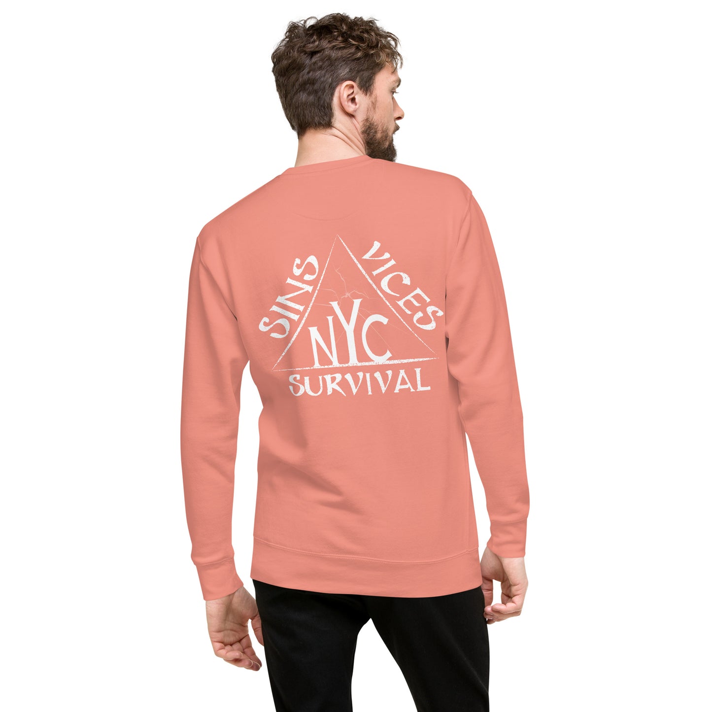 SNV Unisex Premium Sweatshirt Dusty Rose Back