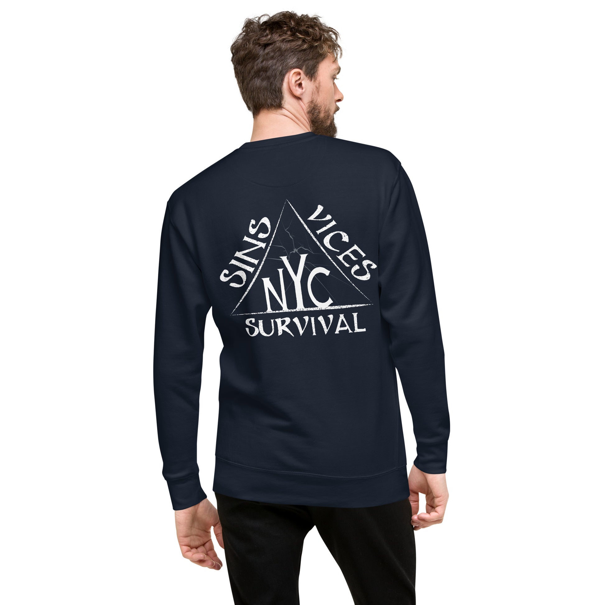 SNV Unisex Premium Sweatshirt Navy Blazer Back